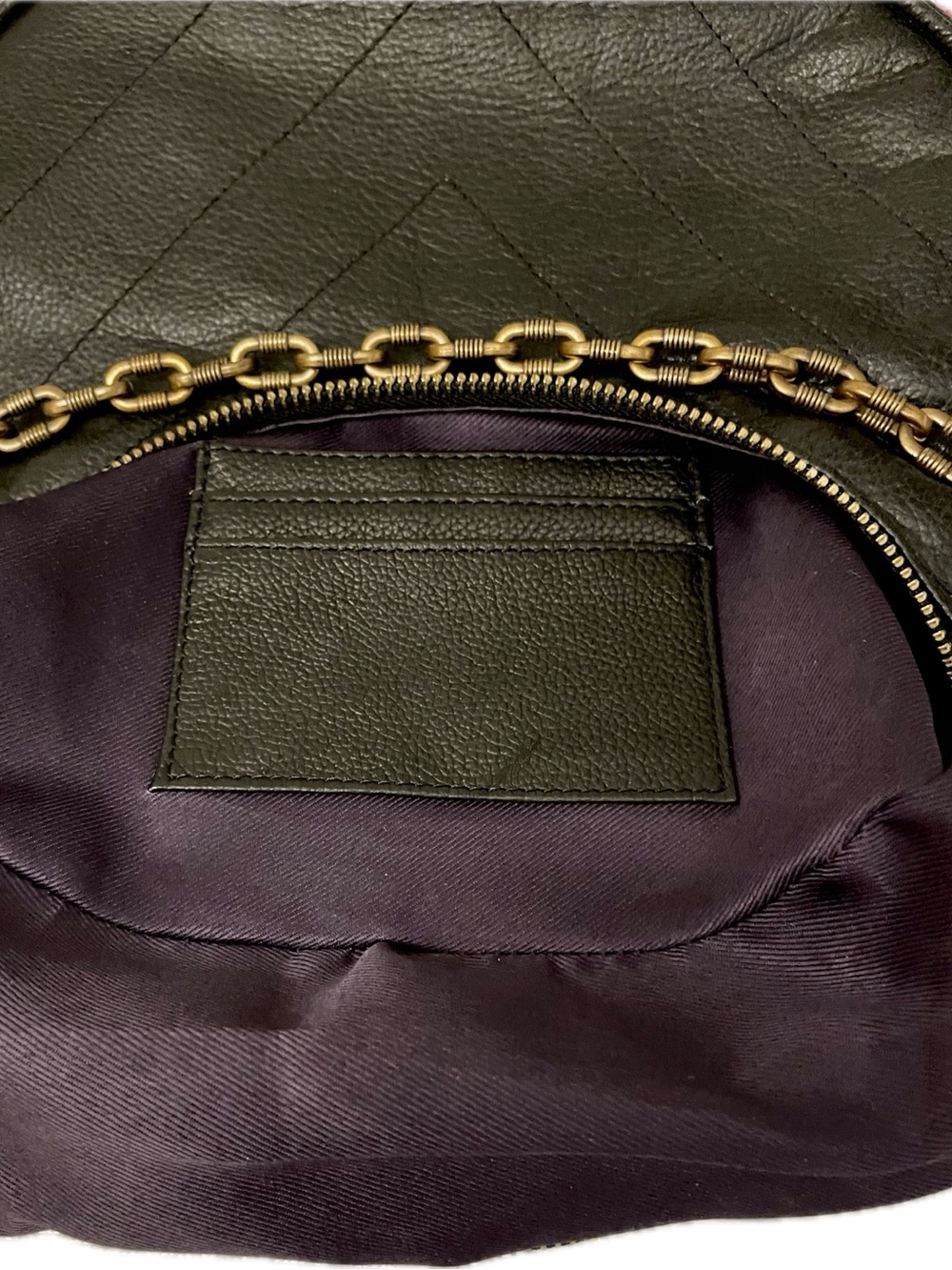 Sharif Chevron Quilted Hobo Leather Crossbody - Picture 12 of 16